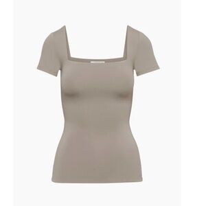 Aritzia Taupe Short Sleeve Top